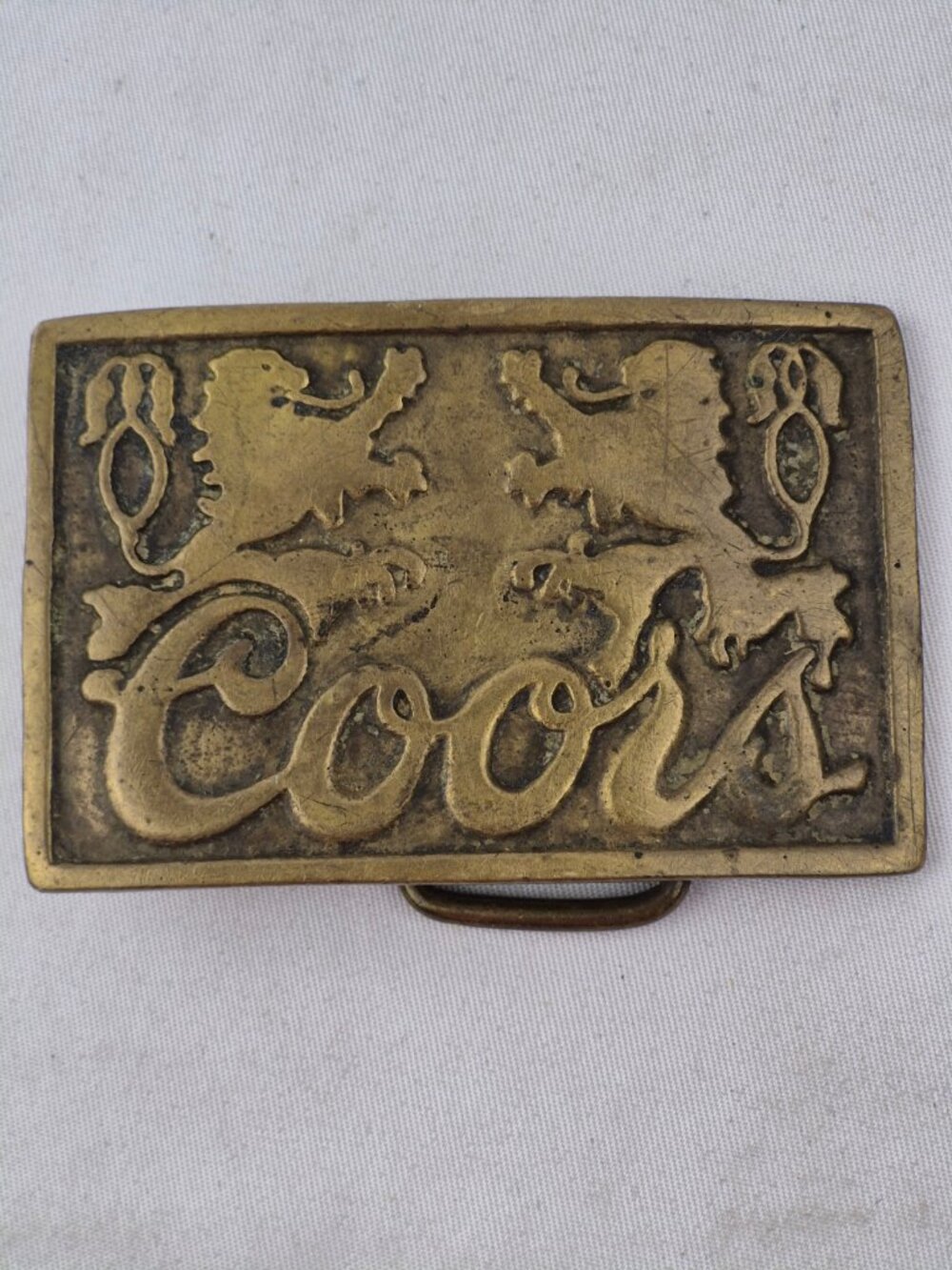 Vintage Coors Beer Belt Buckle Solid Brass Made in Taiwan Retro Western, Cowboy